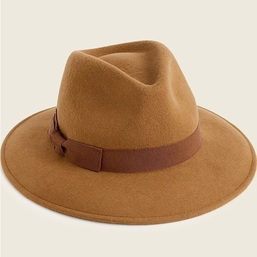 J. Crew || Western Hat with Grosgrain Trim Tan Brown M -L NWT